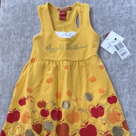 Girl’s Apple Botton Summer Dress - Picture 1 of 6